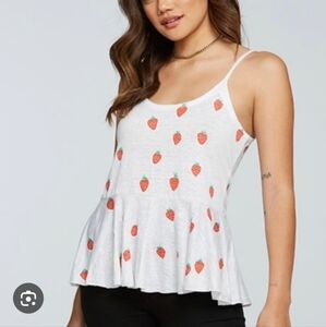 NWT Anthropologie Small Strawberry Tank Top